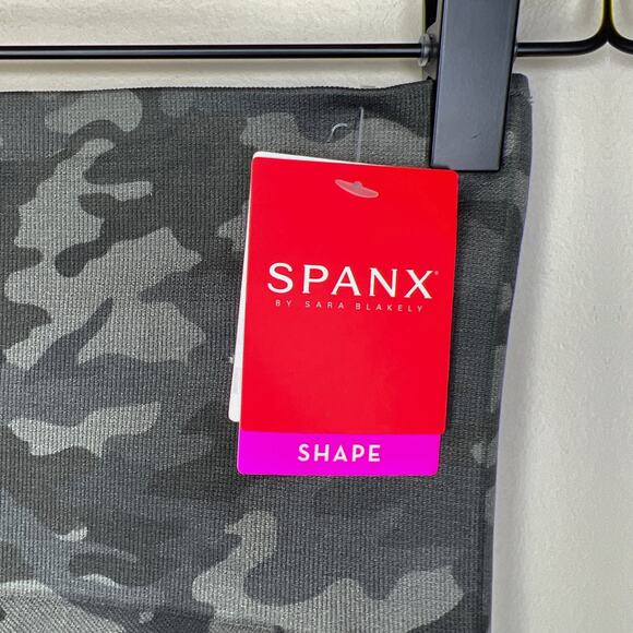 SPANX NEW w/ Tags Look at Me Now Cropped Seamless Leggings Sage Camo Small - Picture 8 of 9